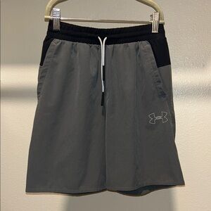 Under Armour youth Charcoal and Black shorts